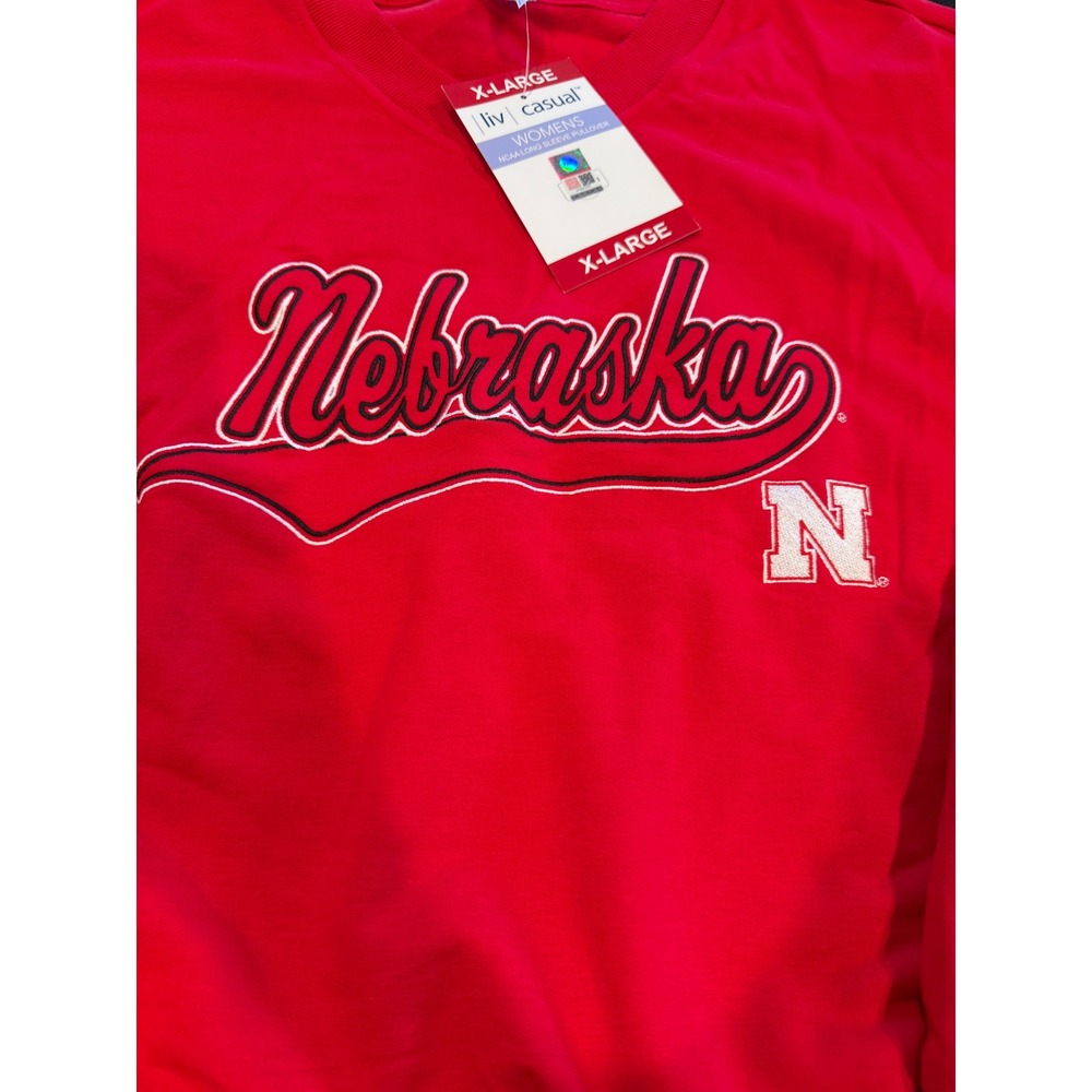 Liv Casual Nebraska Cornhuskers NCAA Red Pullover Sweatshirt Womens XL 680023 - Picture 2 of 8